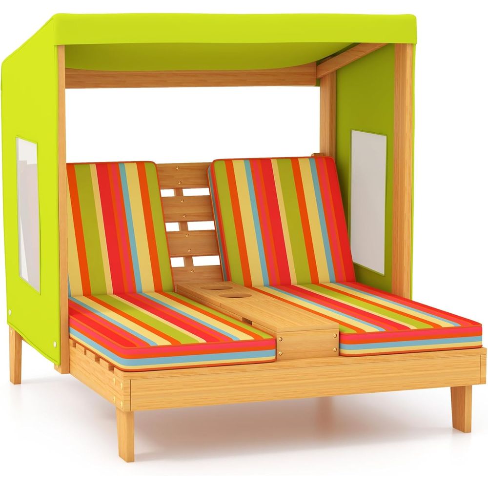Kids Outdoor Lounger Chair - Детские шезлонги для улицы, деревянные двухместные