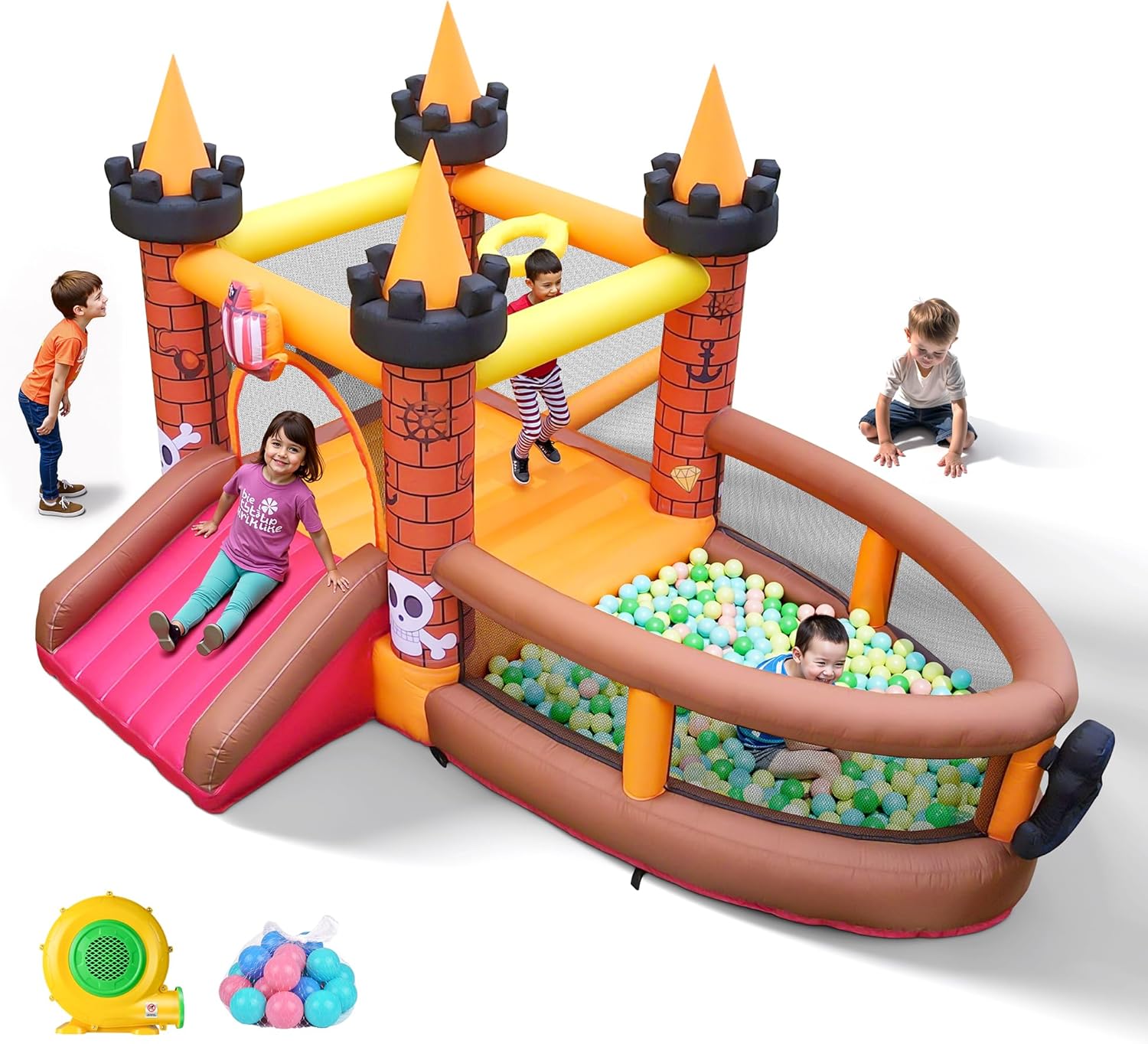Kids Outdoor Bounce House - Надувной батут для детей 3-8 лет: