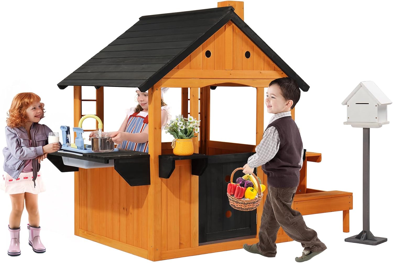 Kids Outdoor Sink - Детский деревянный игровой домик для улицы,