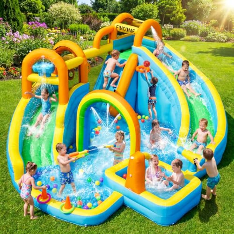Kids Outdoor Inflatable Water Slide - Надувной аквапарк для детей на открытом