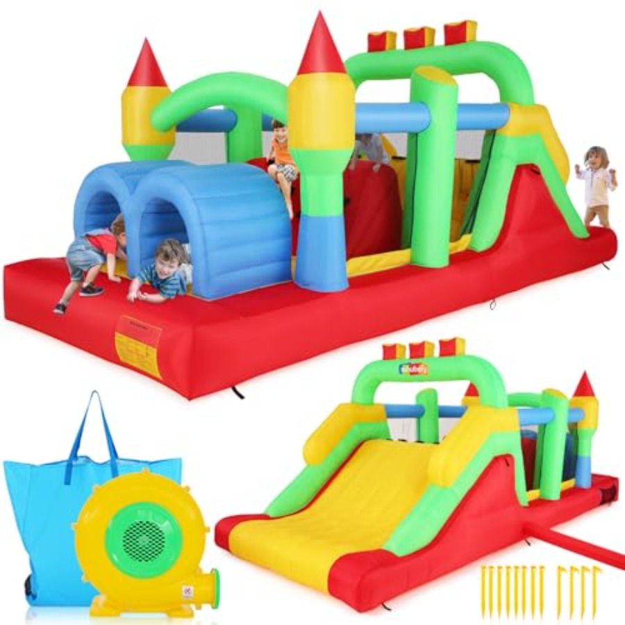 Kids Outdoor Bounce House - Надувной батут-полоса препятствий для улицы, для