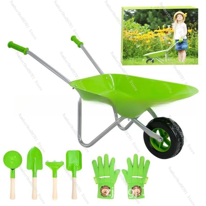 Kids Outdoor Set - Детская уличная тачка, зеленый игровой набор