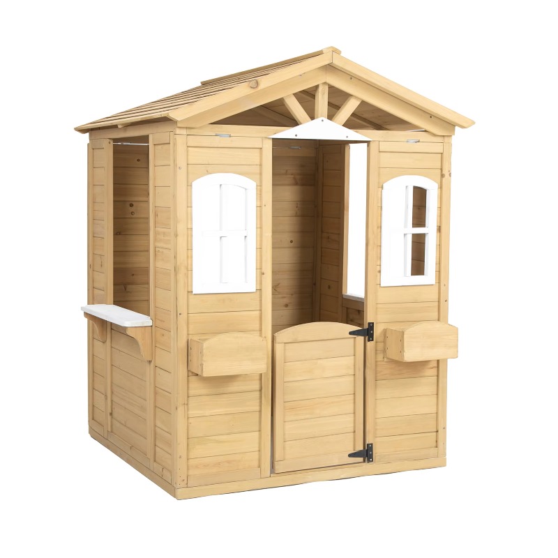 Kids Outdoor Furniture - Современный классический игровой домик из массива