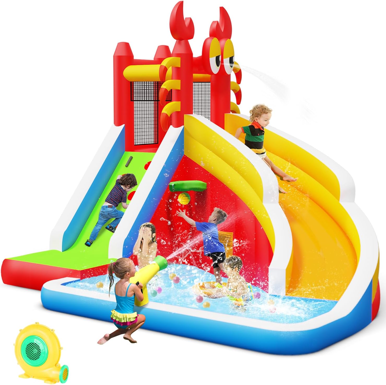 Kids Outdoor Inflatable Water Slide - Большой надувной батут с водной горкой