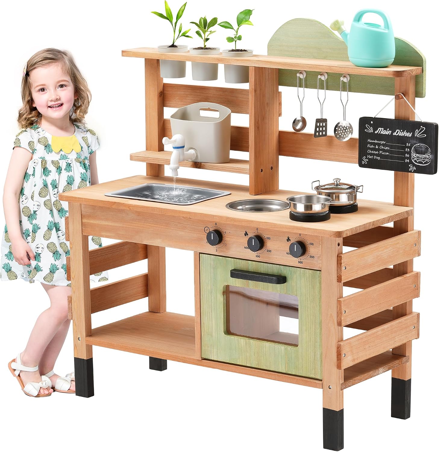 Kids Outdoor Sink - Детская уличная игровая кухня OLLIKIVI, деревянный