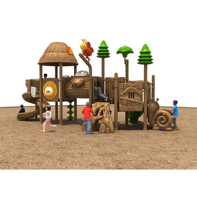 Kids Outdoor Park - Уличная детская горка с качелями для