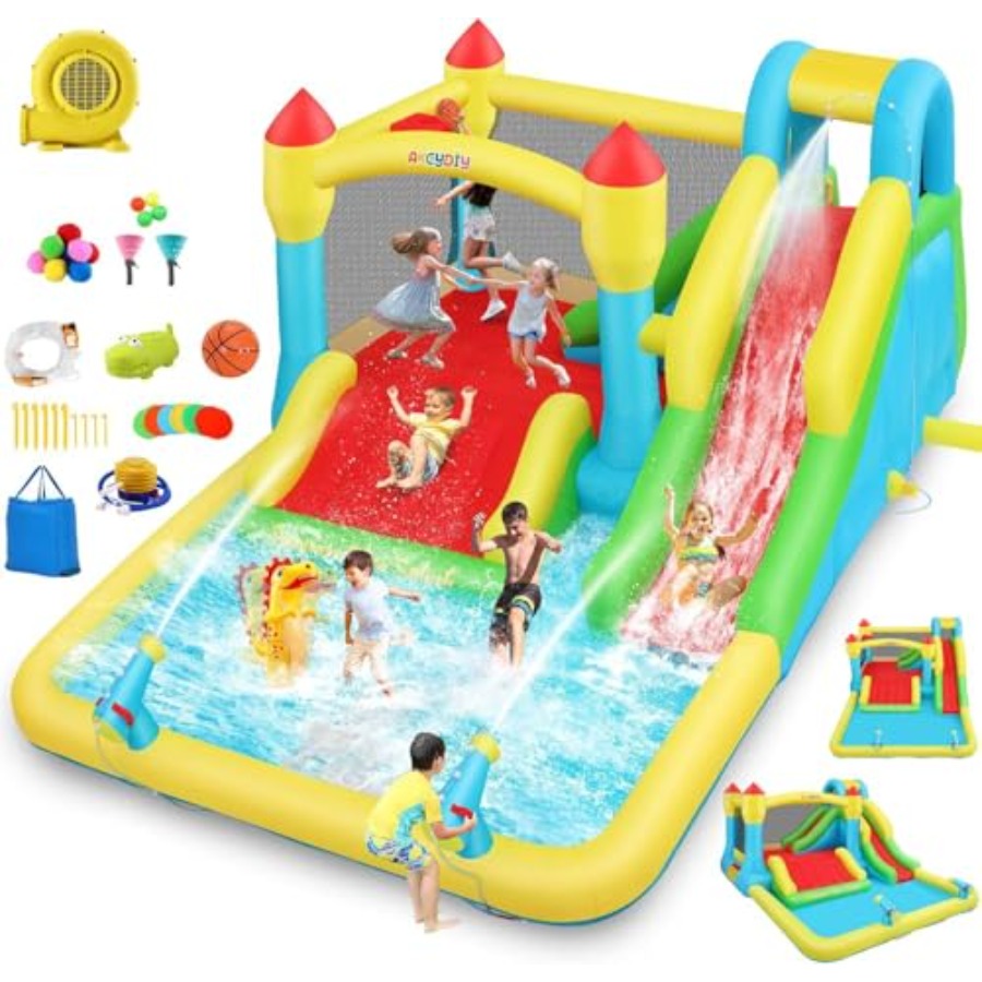 Надувной водный батут для дете – обзор и цена Kids Outdoor Inflatable Water Slide