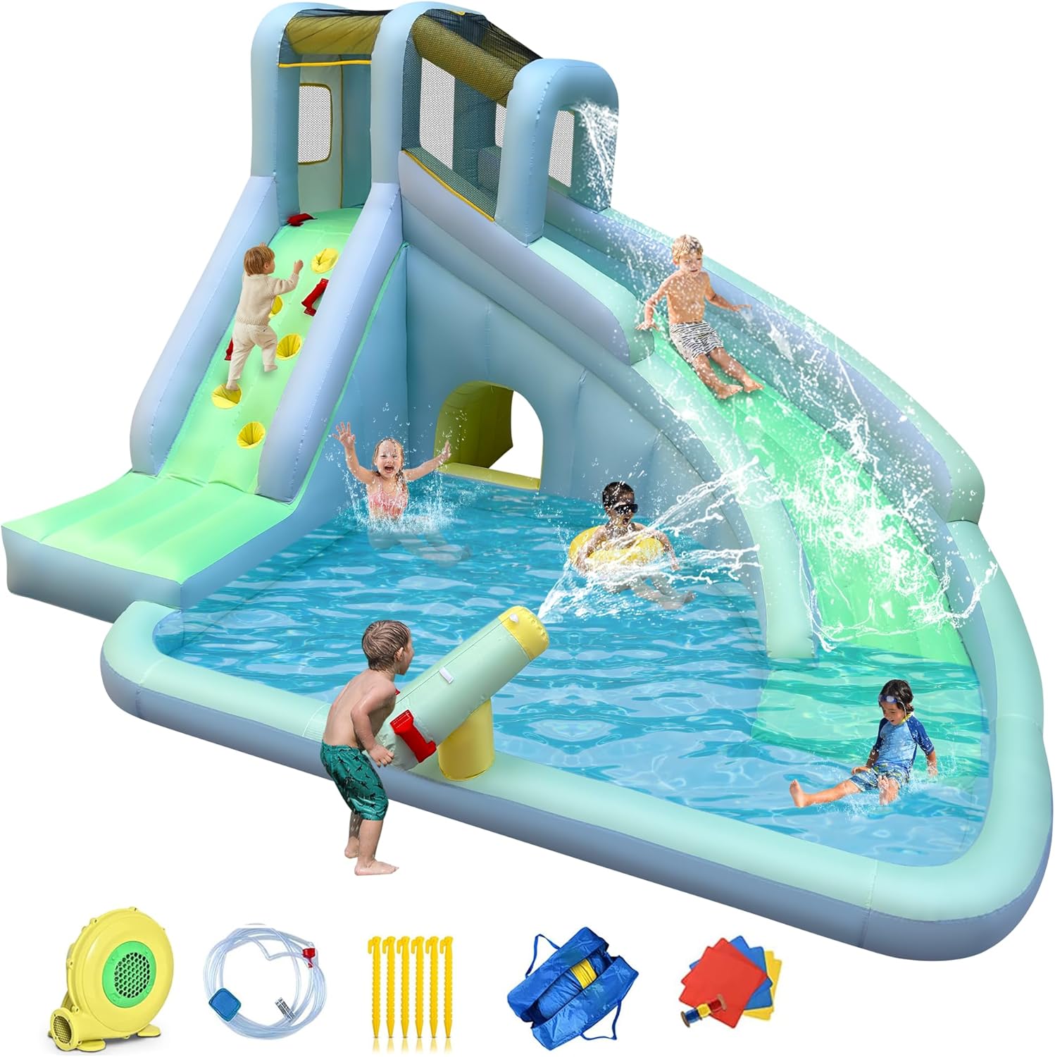 Надувной детский батут-аквапар – обзор и цена Kids Outdoor Inflatable Water Slide