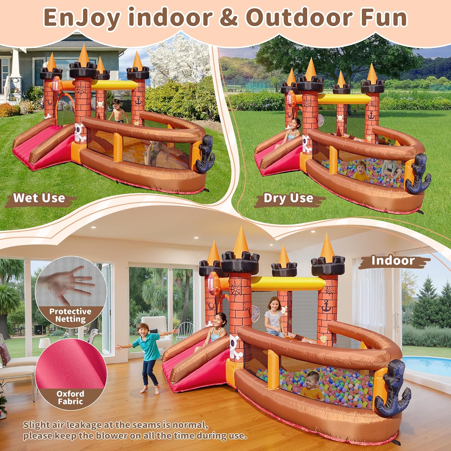 Надувной батут для детей 3-8 л – обзор и цена Kids Outdoor Bounce House