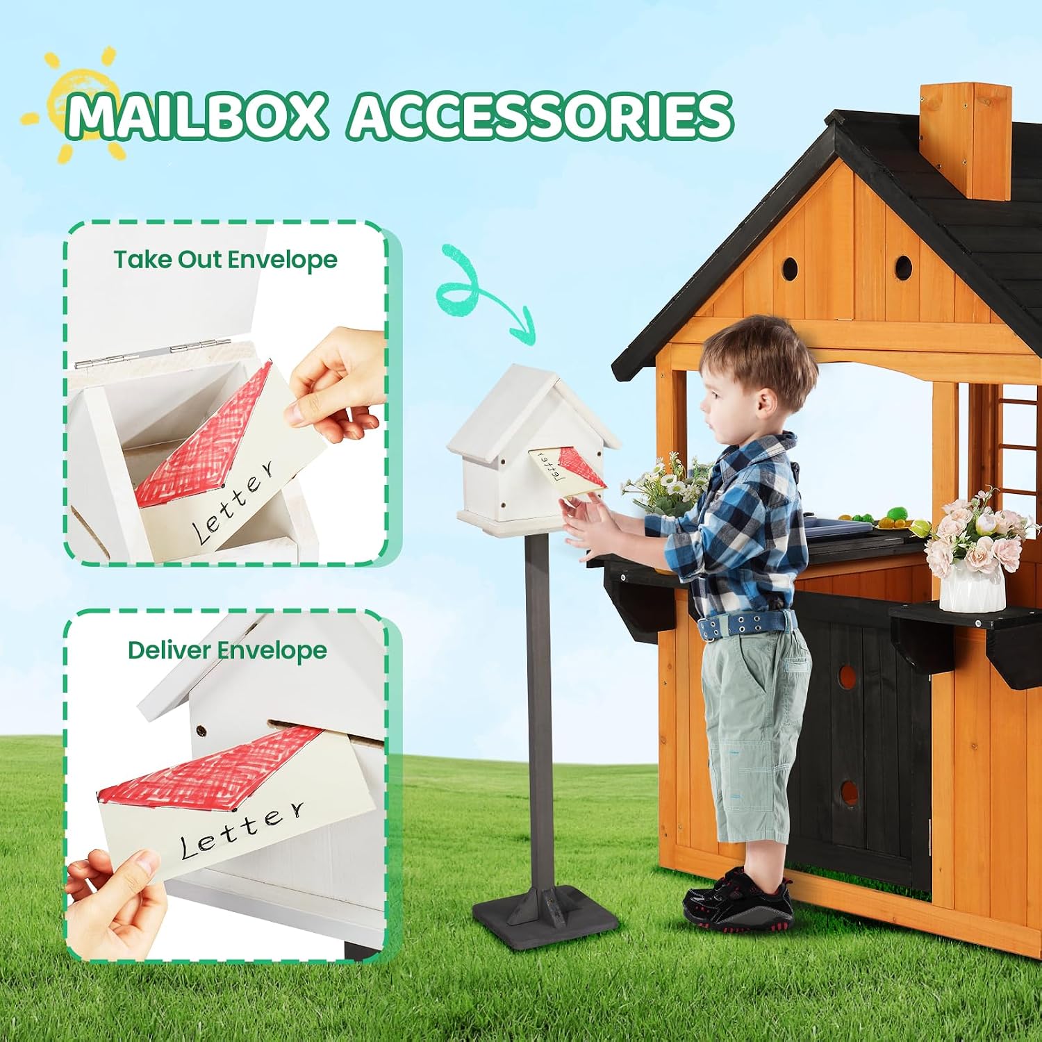 Детский деревянный игровой дом – обзор и цена Kids Outdoor Sink