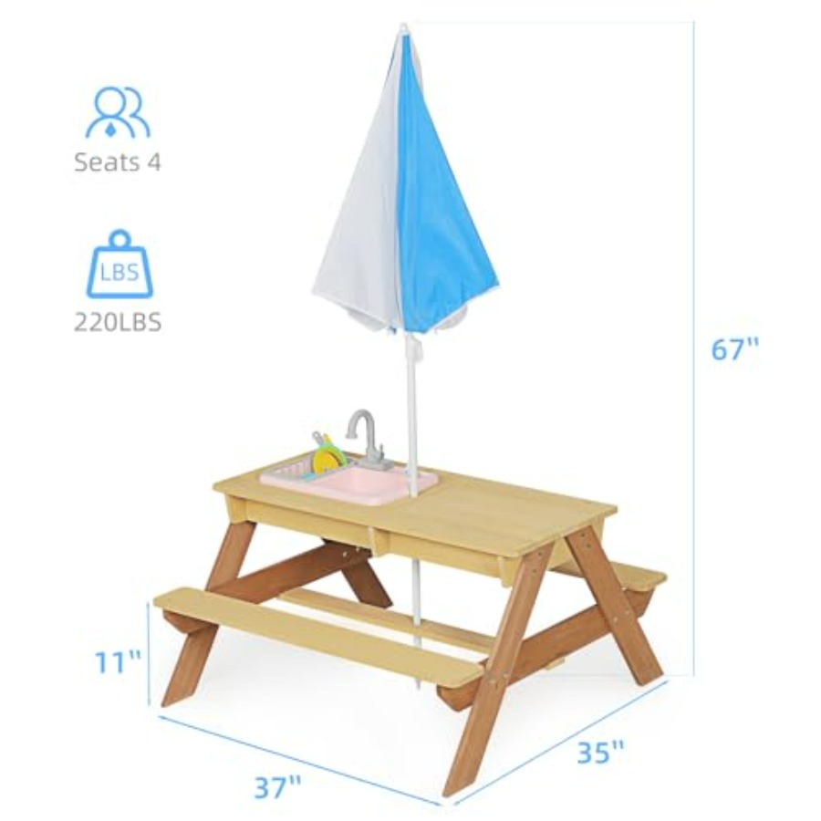 Детский уличный стол для пикни – обзор и цена Kids Outdoor Sink