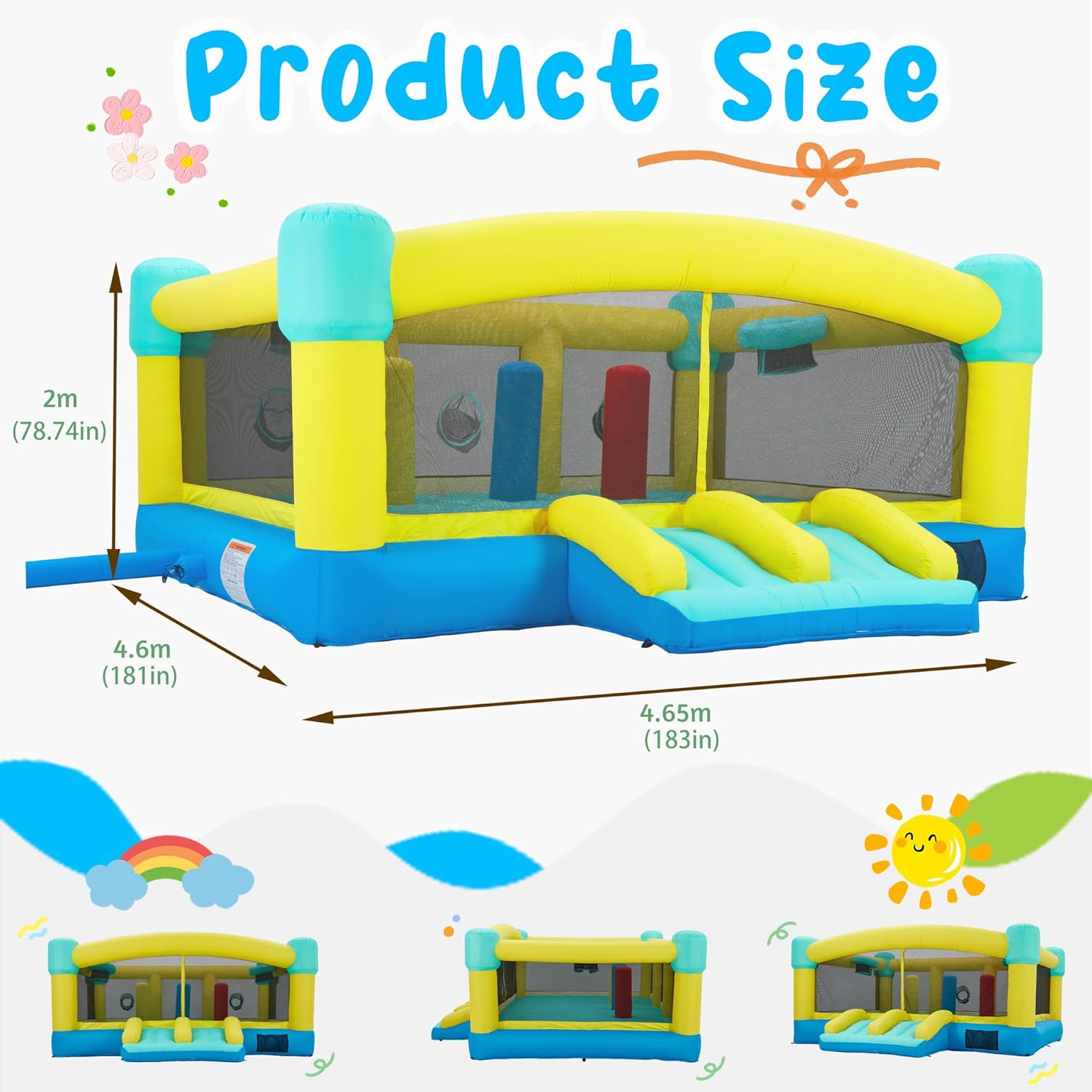 Большой надувной батут, 15 x 1 – обзор и цена Kids Outdoor Bounce House