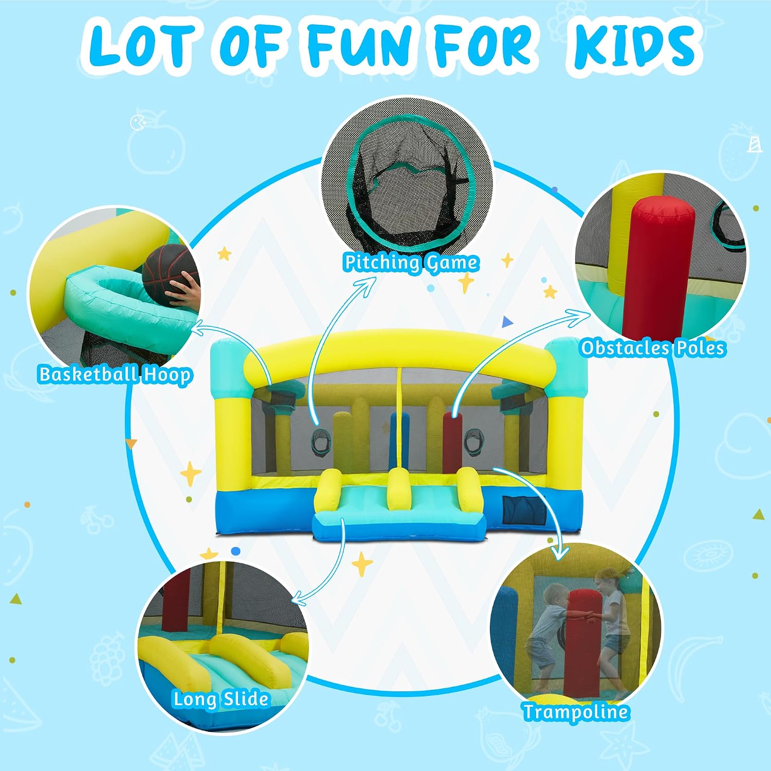 Большой надувной батут, 15 x 1 – обзор и цена Kids Outdoor Bounce House