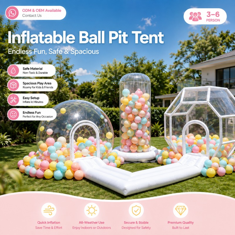 Надувной прозрачный домик-пузы – обзор и цена Outdoor Tent Playhouse