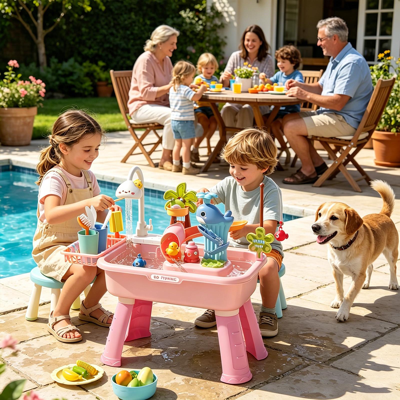 Детский водный стол с насосом, – обзор и цена Kids Outdoor Sink