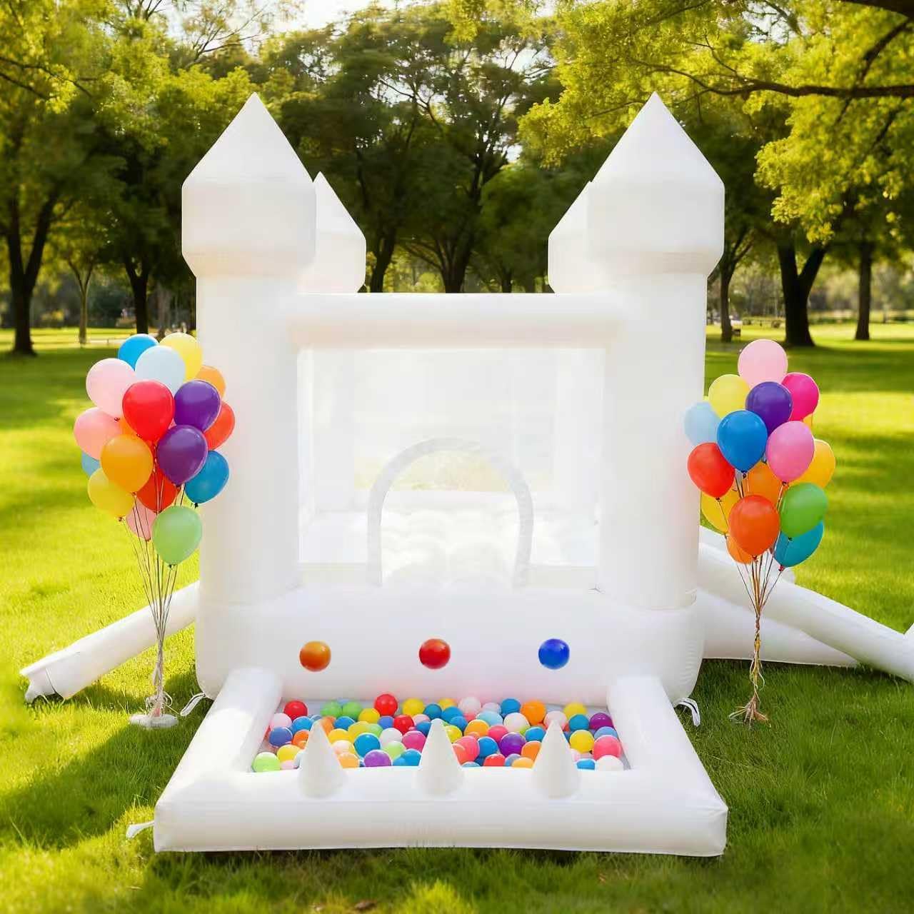 Белый надувной батут, надувной – обзор и цена Kids Outdoor Bounce House