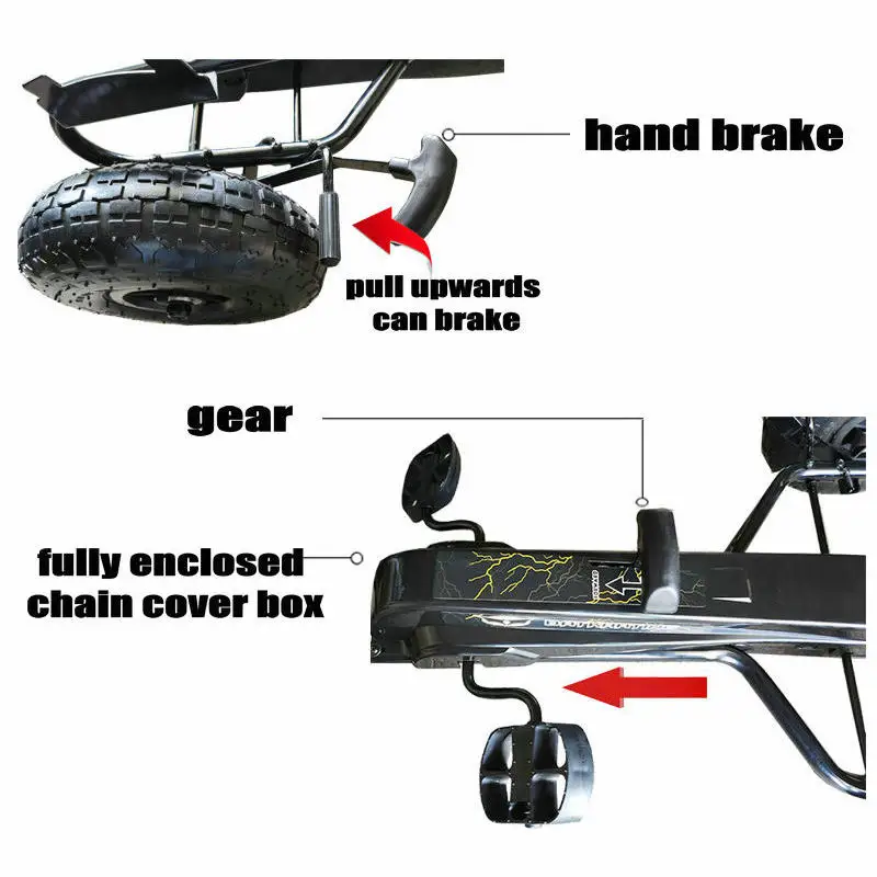 Детский карт с 4 надувными кол – обзор и цена Go Kart Pedal Kids