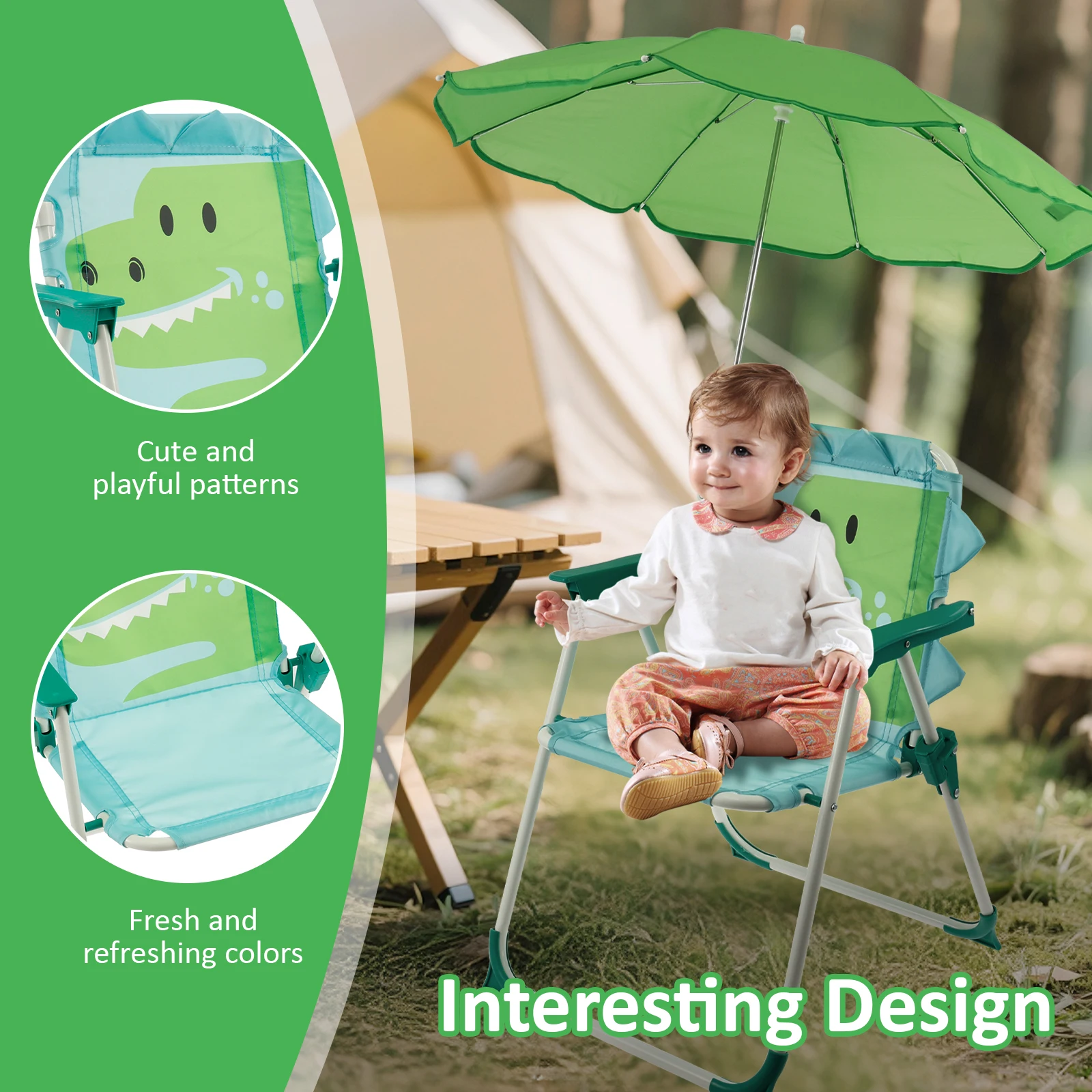 Детский складной шезлонг с зон – обзор и цена Kids Outdoor Lounger Chair
