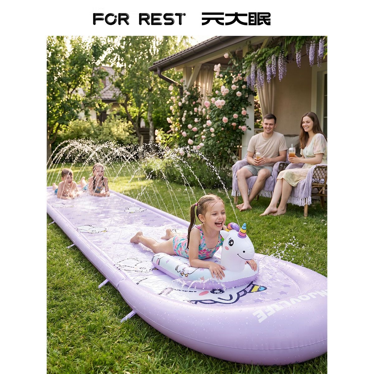 Новый детский надувной водный  – обзор и цена Kids Outdoor Inflatable Water Slide