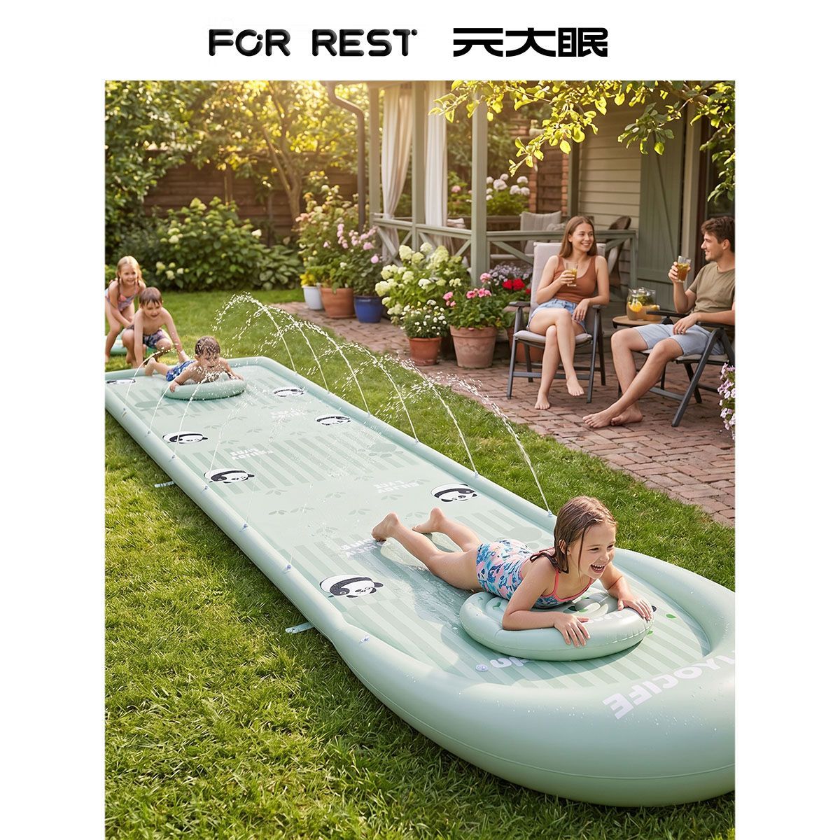 Новый детский надувной водный  – обзор и цена Kids Outdoor Inflatable Water Slide
