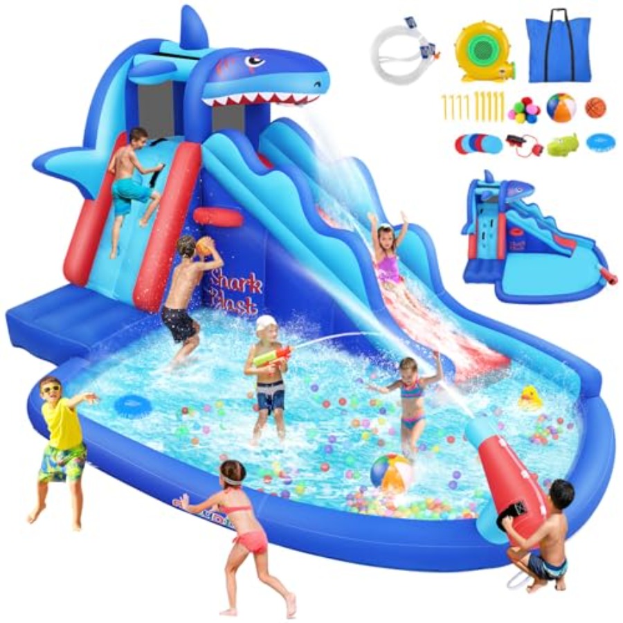 Надувная водная горка-батут дл – обзор и цена Kids Outdoor Inflatable Water Slide