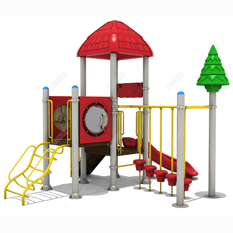 Красная пластиковая горка для  – обзор и цена Kids Outdoor Park