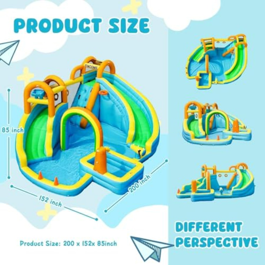 Надувная водная горка для дете – обзор и цена Kids Outdoor Inflatable Water Slide