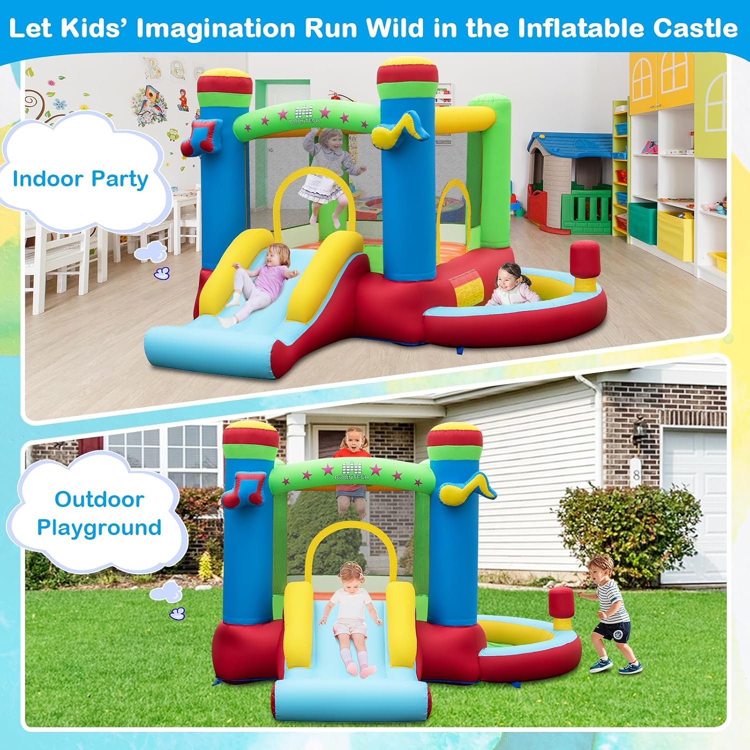Надувной батут с бассейном с ш – обзор и цена Kids Outdoor Bounce House