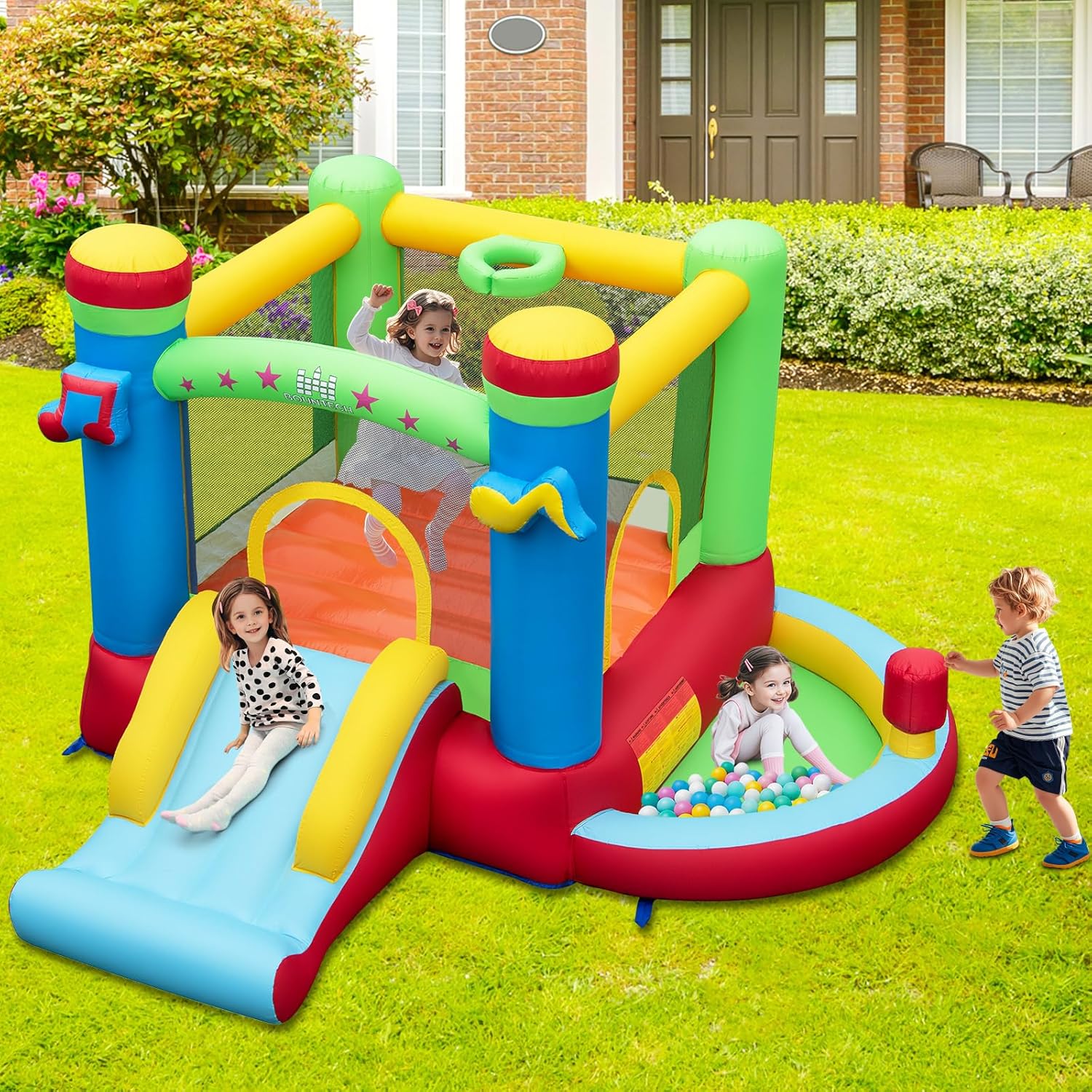 Надувной батут с бассейном с ш – обзор и цена Kids Outdoor Bounce House