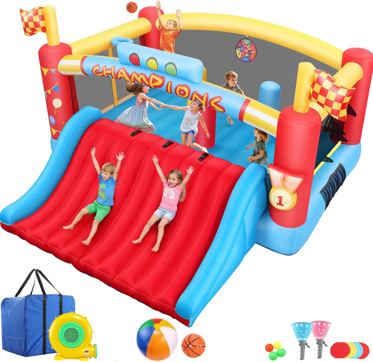 Большой надувной батут для дет – обзор и цена Kids Outdoor Bounce House